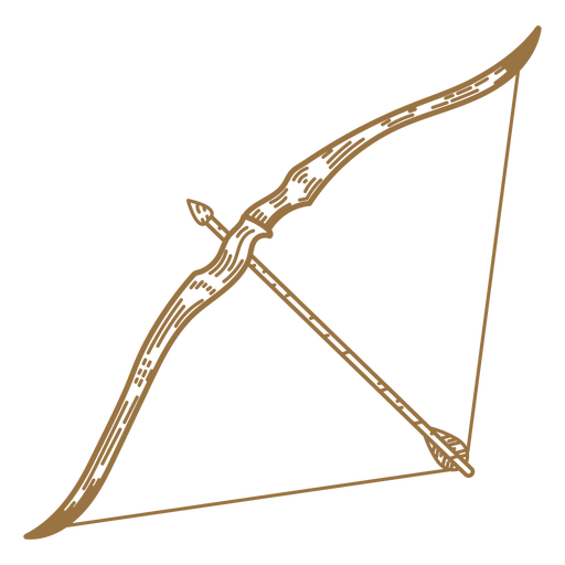 Arco e flecha extravagante Desenho PNG
