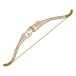 Short bow weapon stroke PNG Design