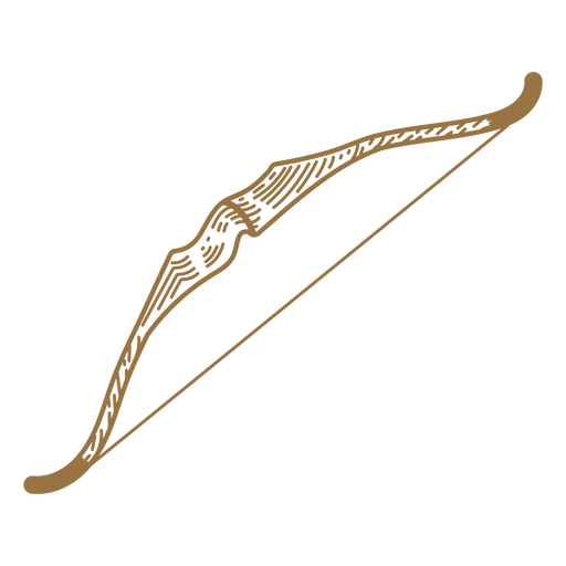 Short bow weapon stroke PNG Design