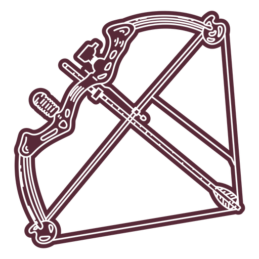 Crossbow equipment cut out PNG Design