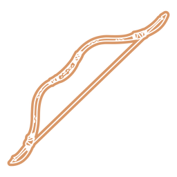 Archery bow cut out PNG Design