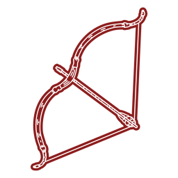 Heart shaped bow archery PNG Design