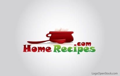 Recetas caseras y logotipo de cocina