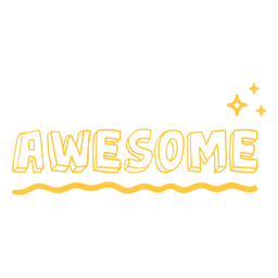 Impresionante cita de letras de garabatos Diseño PNG