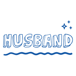 Husband doodle lettering quote Transparent PNG