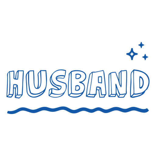 Husband doodle lettering quote PNG Design
