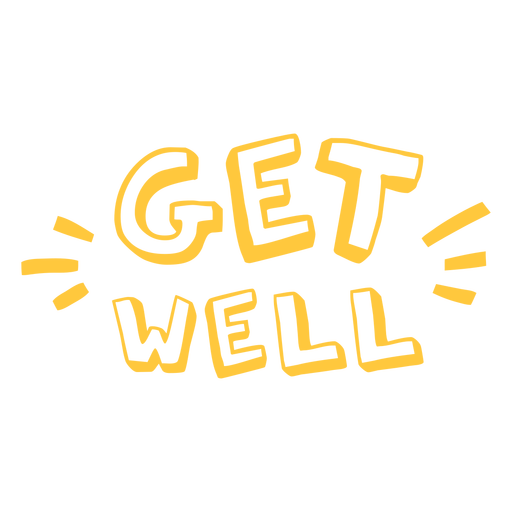 Get well doodle lettering quote