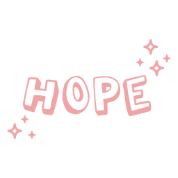 Cita de letras de doodle de esperanza