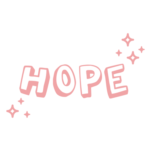 Cita de letras de doodle de esperanza Diseño PNG