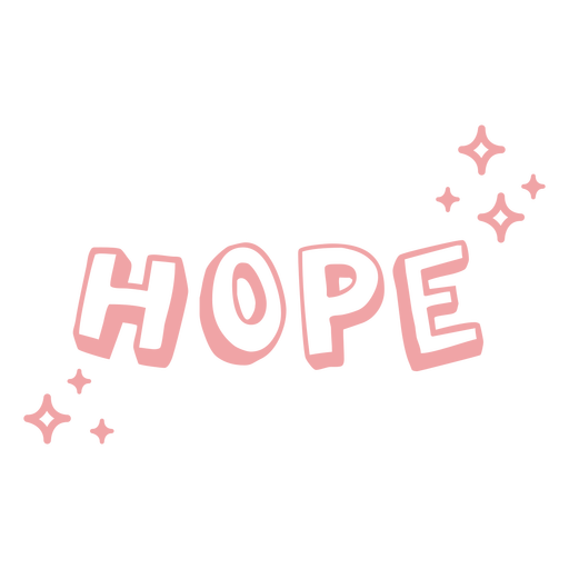 Hope citação de letras de doodle Desenho PNG