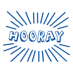 Hooray doodle lettering quote PNG Design