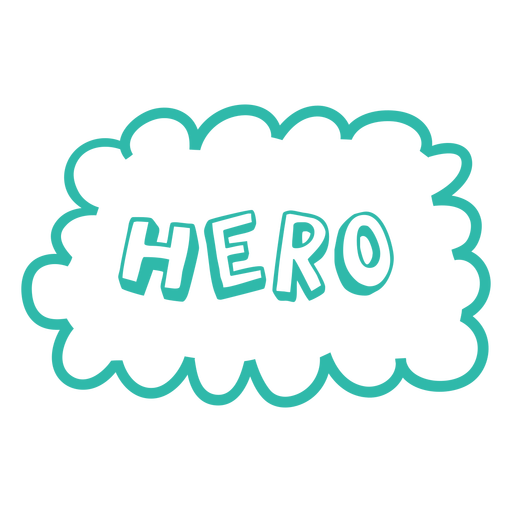 Hero doodle lettering quote
