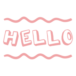 Hello doodle lettering quote PNG Design