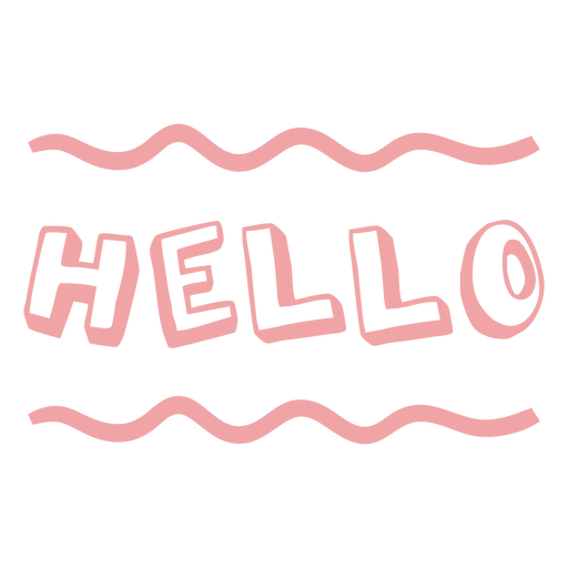 Hello doodle lettering quote PNG Design