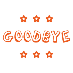 Goodbye doodle lettering quote PNG Design Transparent PNG