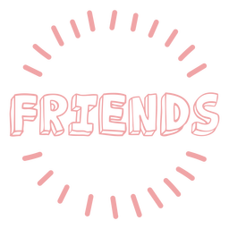 Freunde kritzeln Schriftzug Zitat PNG-Design