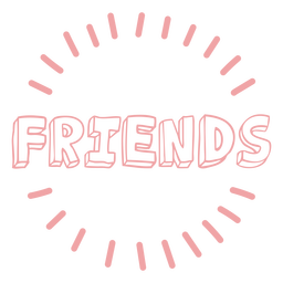Friends Doodle Lettering Quote PNG & SVG Design For T-Shirts