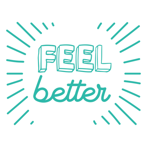Feel better doodle lettering quote