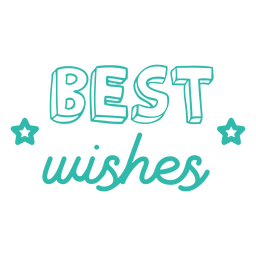 Melhores votos de citação de letras de doodle Desenho PNG