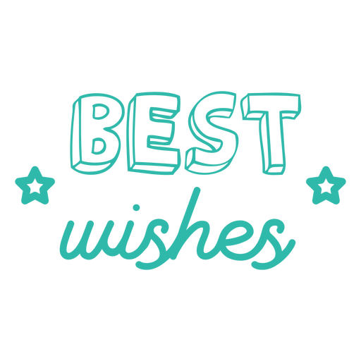 Best wishes doodle lettering quote PNG Design