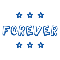 Cita de letras de doodle para siempre Diseño PNG