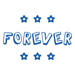 Forever doodle lettering quote PNG Design