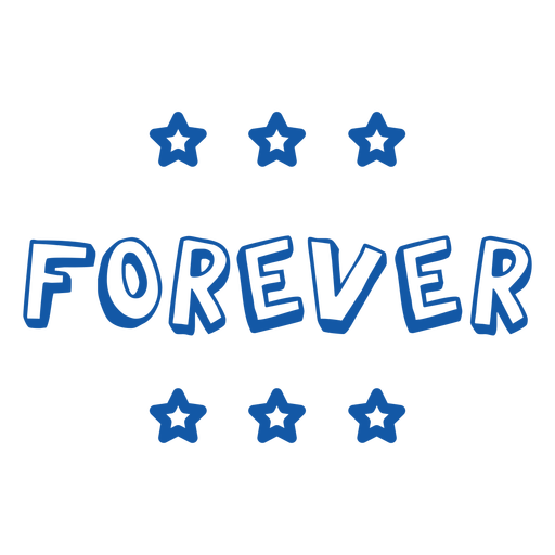 Forever doodle lettering quote