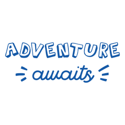 Trazo lleno de insignia de aventura Diseño PNG