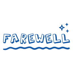 Farewell badge sparkly quote Transparent PNG