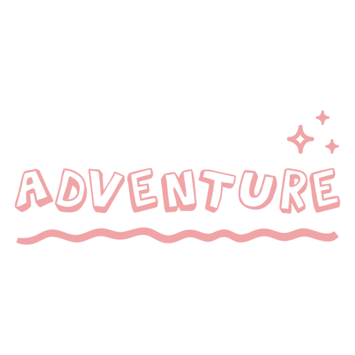 Adventure sparkly badge PNG Design