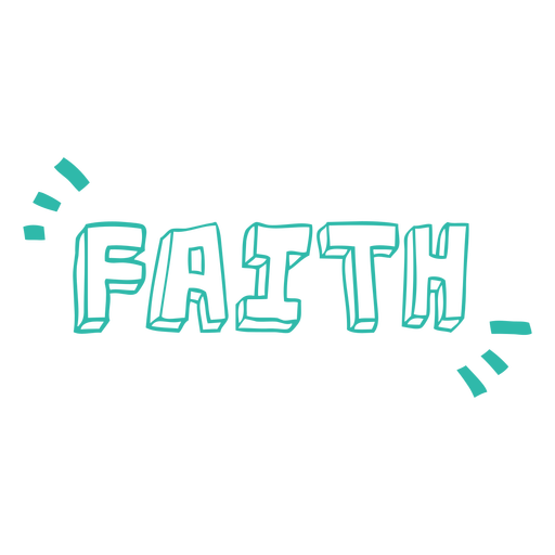 Faith doodle lettering quote PNG Design