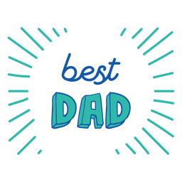 Best dad color lettering doodle quote PNG Design Transparent PNG