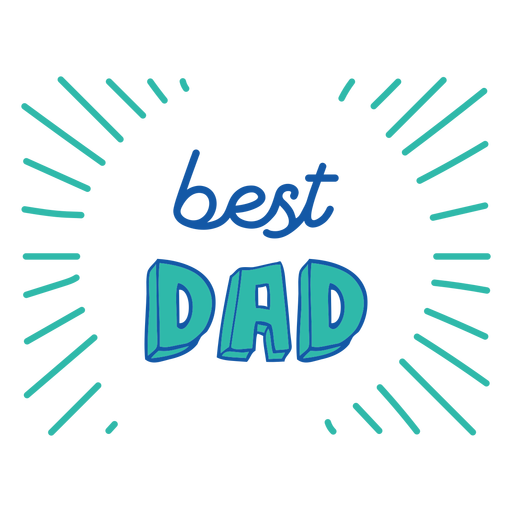 Best dad color lettering doodle quote PNG Design