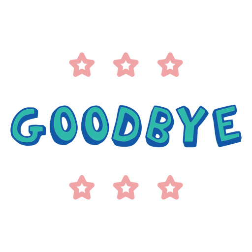 Distintivo de adeus Desenho PNG
