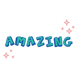 Amazing sparkly quote badge PNG Design