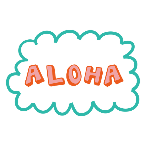 Aloha hawaiian quote badge PNG Design