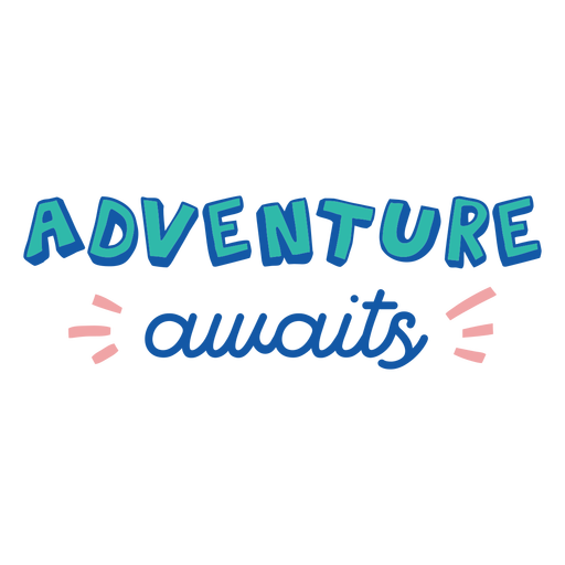 Abenteuer-Zitat-Abzeichen PNG-Design