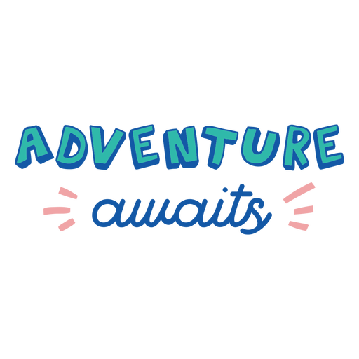 Distintivo de citação de aventura Desenho PNG