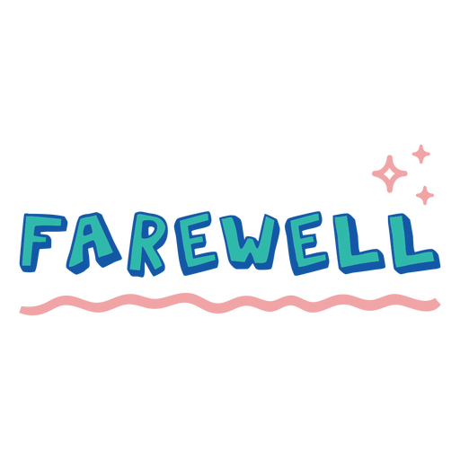 Farewell quote badge PNG Design