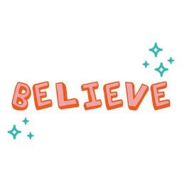 Believe color stroke PNG Design