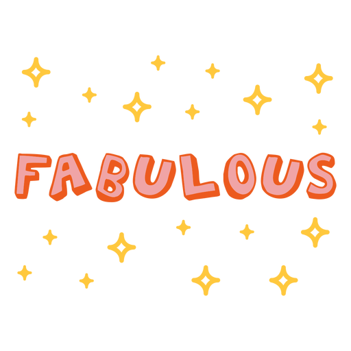 Fabulous sparkly badge PNG Design