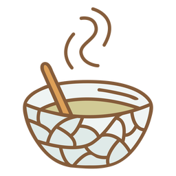 Warm soup food polygonal PNG Design