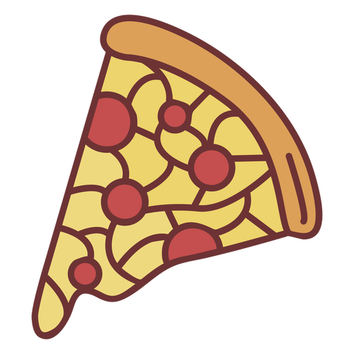 Pepperoni pizza food polygonal PNG Design