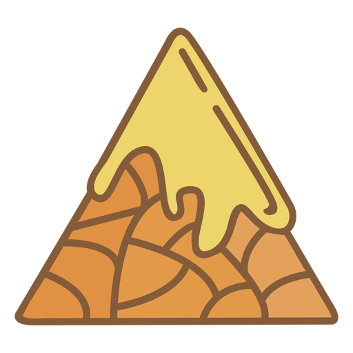 Nachos with cheese polygonal PNG Design
