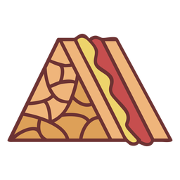 Sandwich food polygonal PNG Design