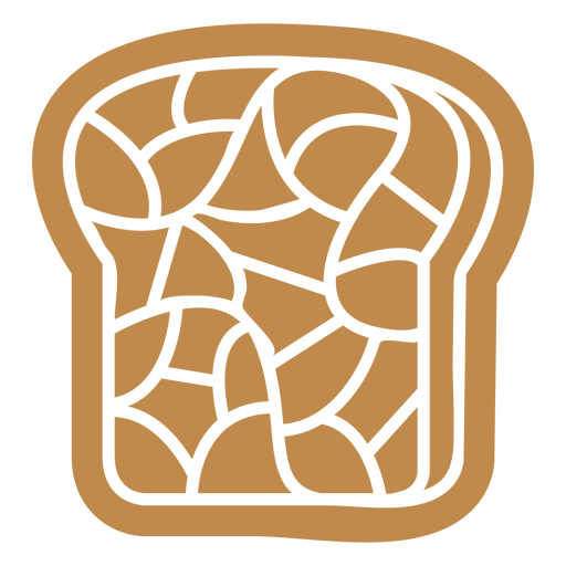 Bread toast breakfast food cut out PNG Design