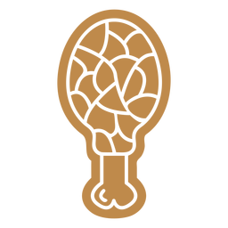 Chicken leg food cut out PNG Design