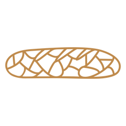 Baguette bread food stroke PNG Design
