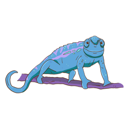 Light blue chameleon color stroke PNG Design