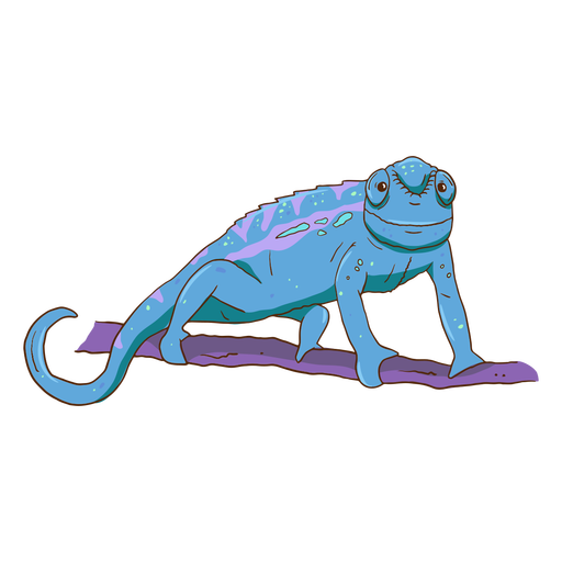 Light blue chameleon color stroke PNG Design